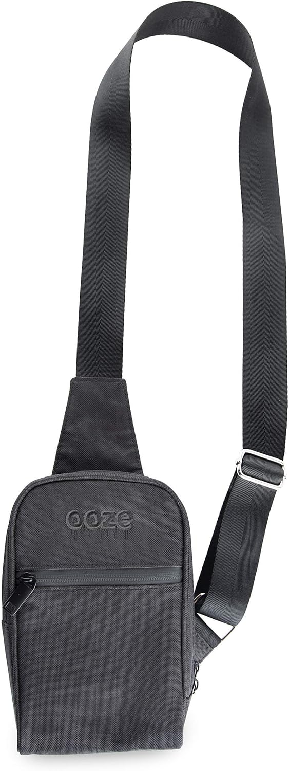 OOZE TRAVELER SMELL PROOF CROSSBODY BAG BLACK