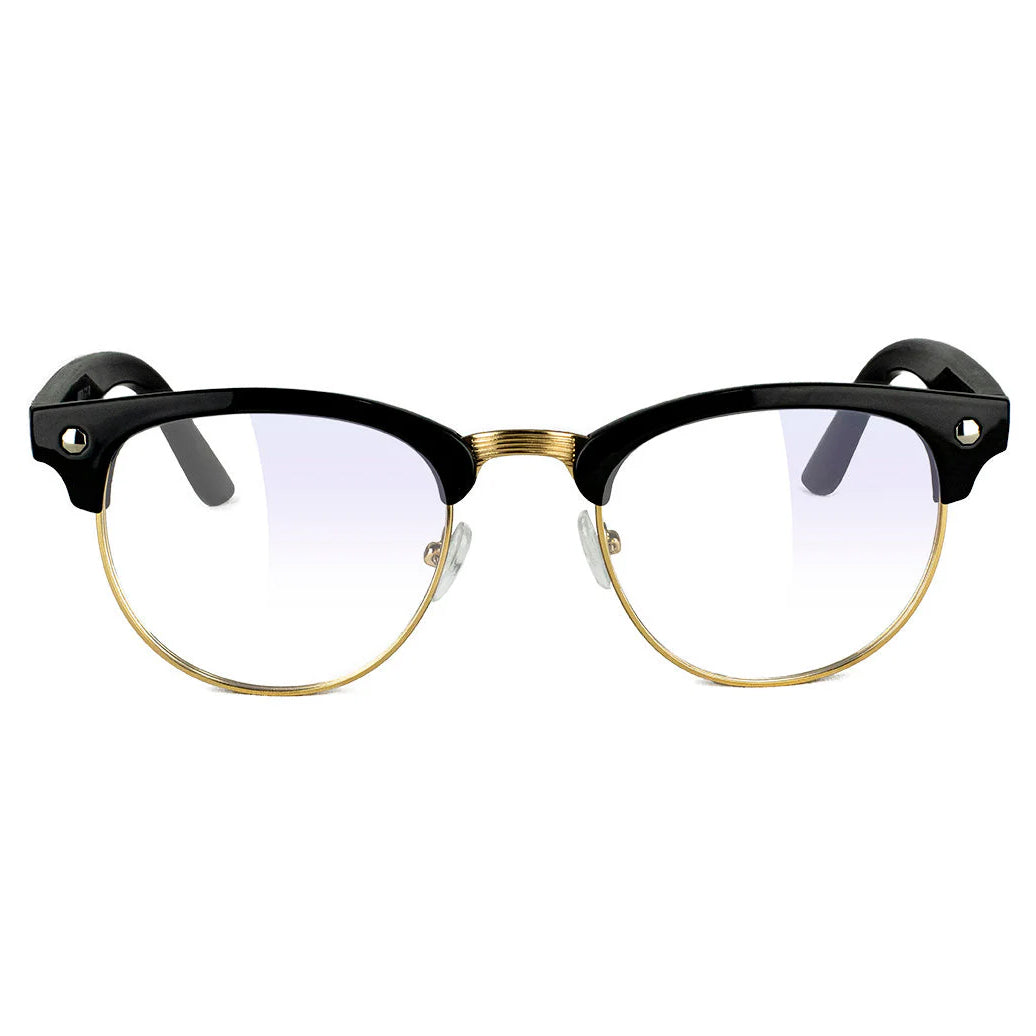 GLASSY MORRISON PREMIUM GAMER GLASSES (BLACK GOLD/CLEAR LENS)