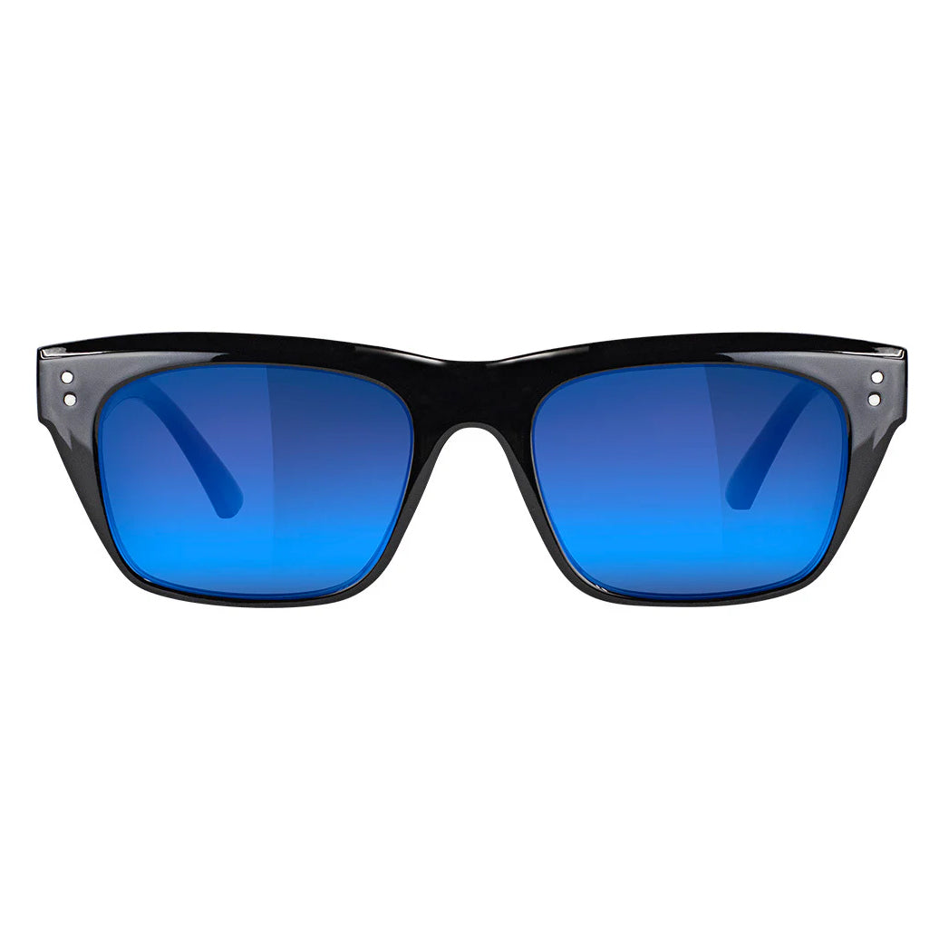 GLASSY SANTOS POLARIZED SUNGLASSES (BLACK/BLUE LENS)
