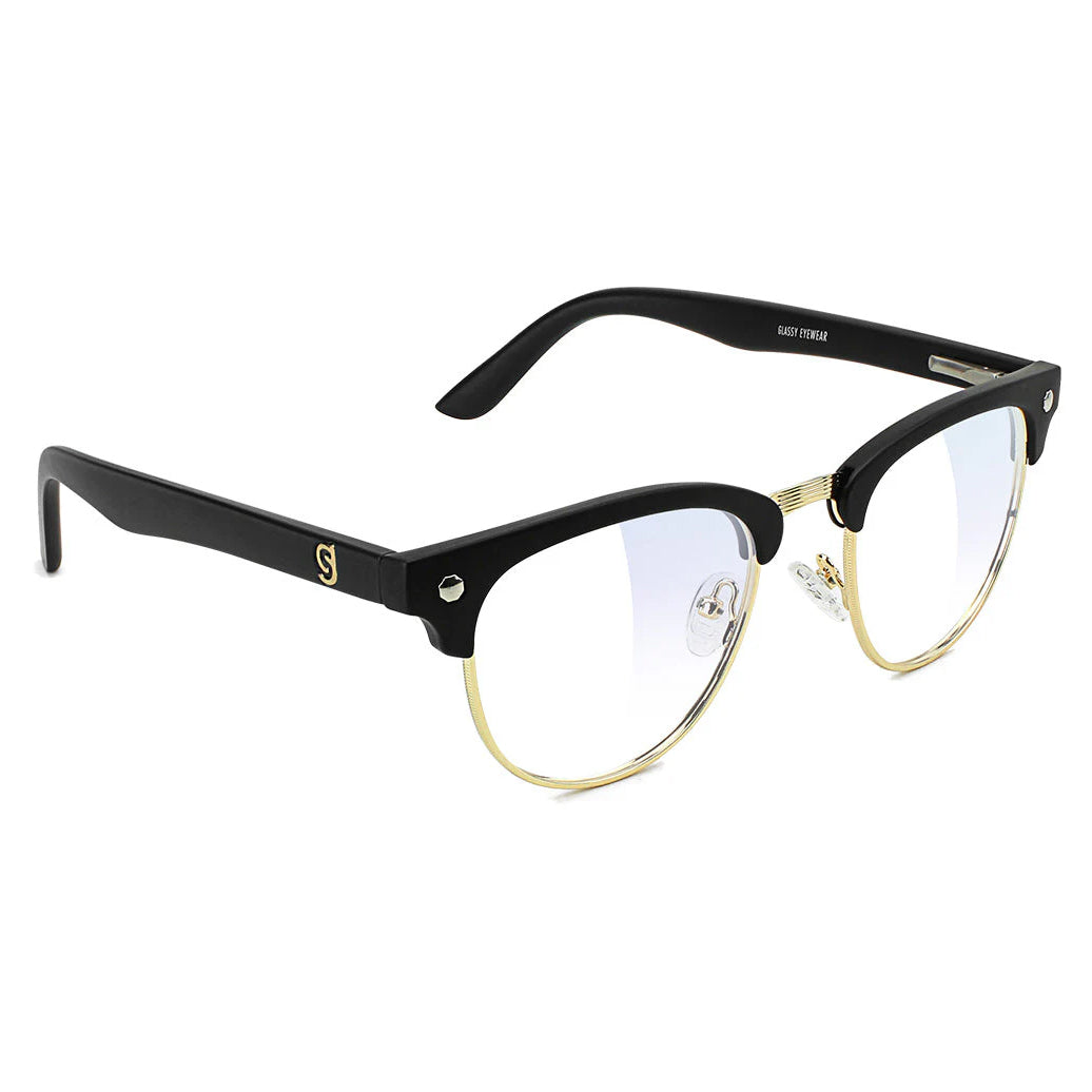 GLASSY MORRISON PREMIUM GAMER GLASSES (BLACK GOLD/CLEAR LENS)