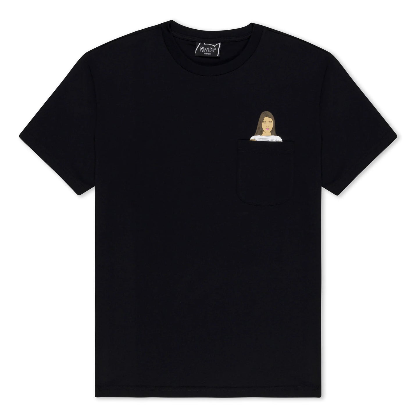RIPNDIP FLASHING KITTYS POCKET TEE (BLACK)