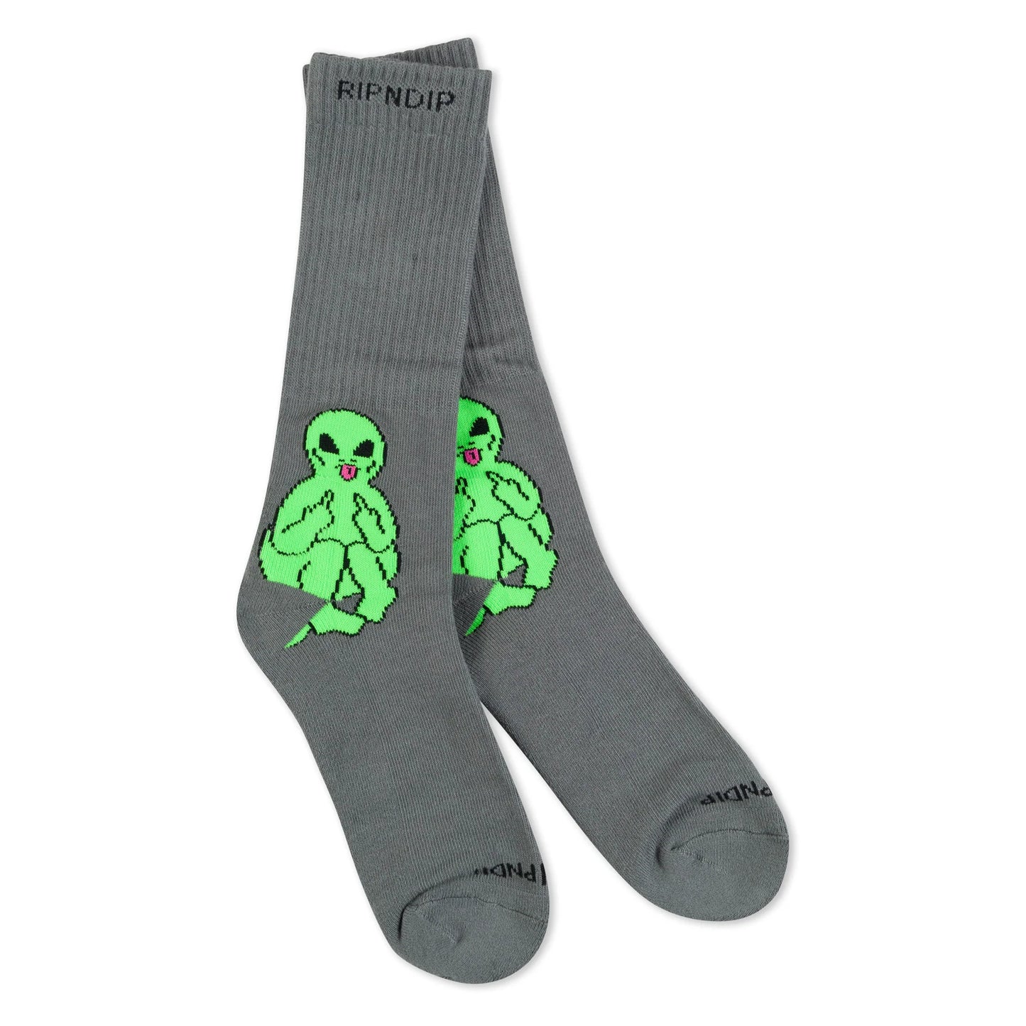 RIPNDIP LORD ALIEN SOCKS (CHARCOAL)