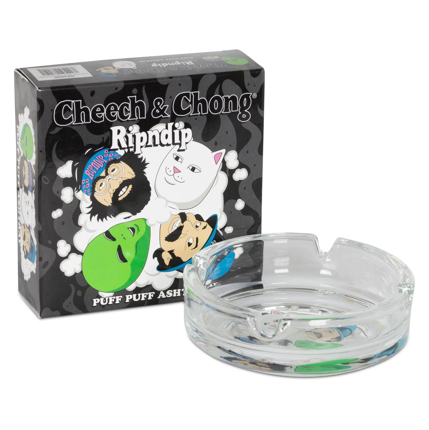RIPNDIP PUFF PUFF GLASS ASH TRAY (CLEAR)