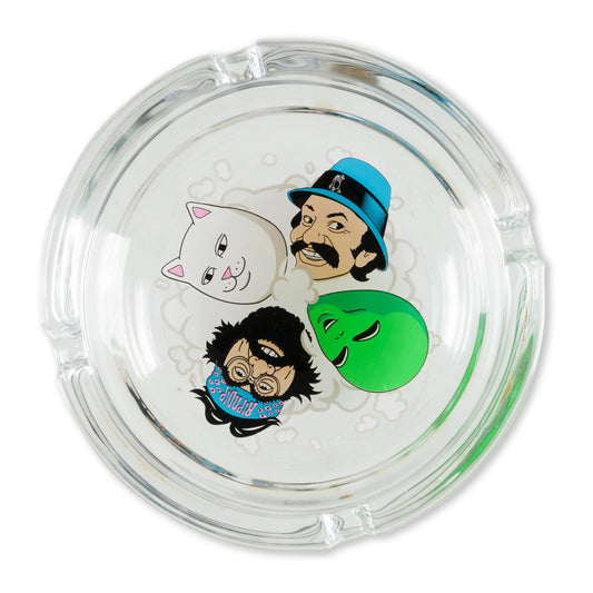 RIPNDIP PUFF PUFF GLASS ASH TRAY (CLEAR)