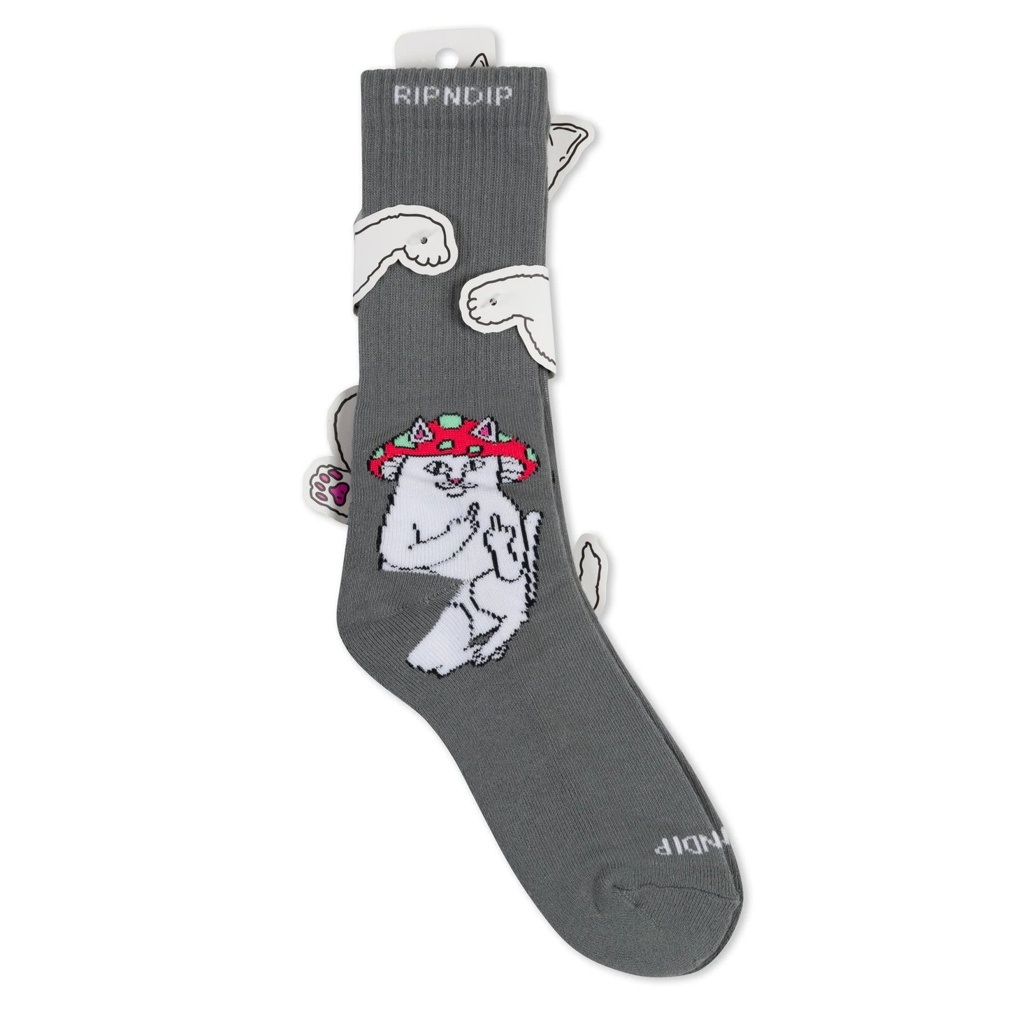 RIPNDIP LORD SHROOMY SOCKS (CHARCOAL)