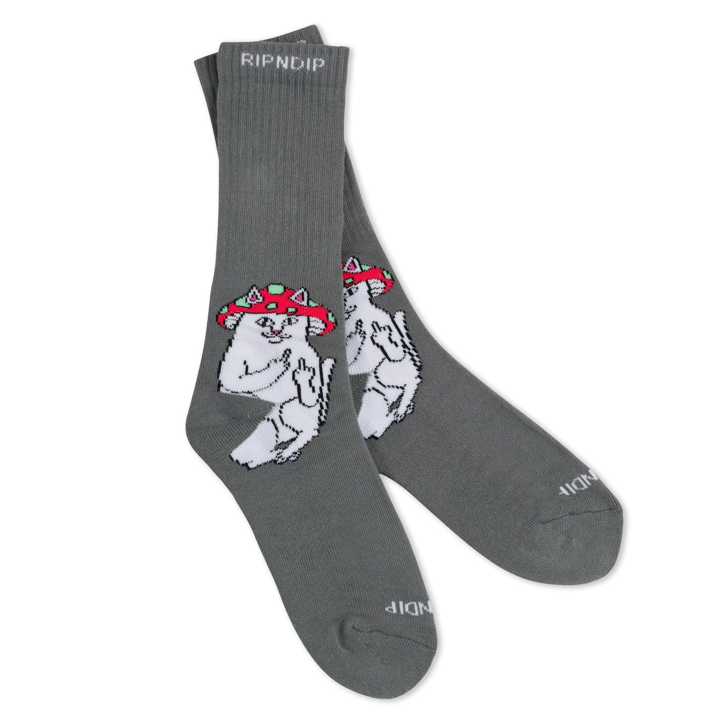 RIPNDIP LORD SHROOMY SOCKS (CHARCOAL)