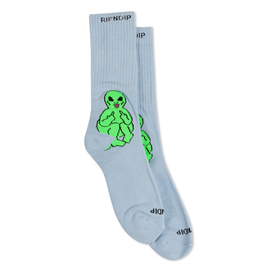 RIPNDIP LORD ALIEN SOCKS (LIGHT SLATE)