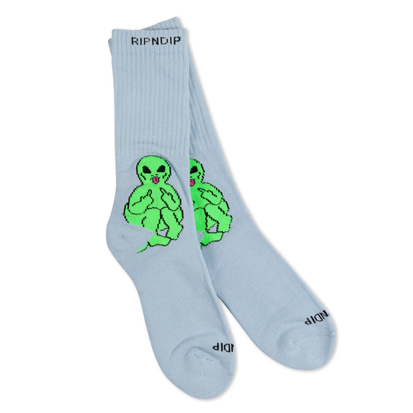 RIPNDIP LORD ALIEN SOCKS (LIGHT SLATE)