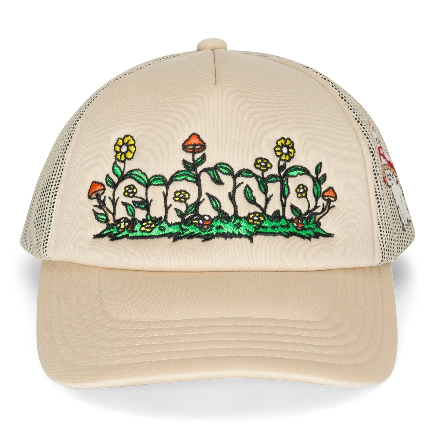 RIPNDIP FIELD FRIENDS TRUCKER HAT (SAND)