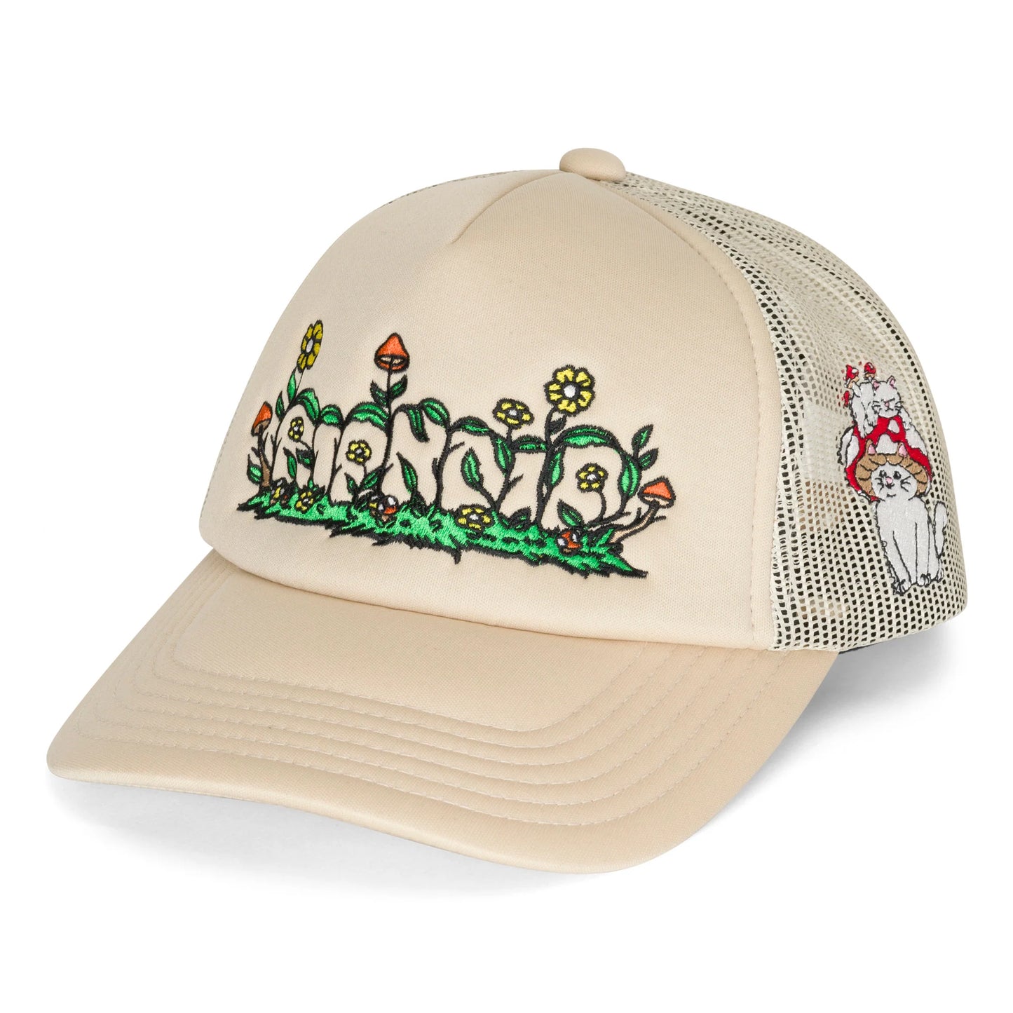 RIPNDIP FIELD FRIENDS TRUCKER HAT (SAND)