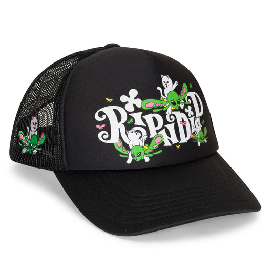 RIPNDIP FLY AWAY TRUCKER HAT (BLACK)