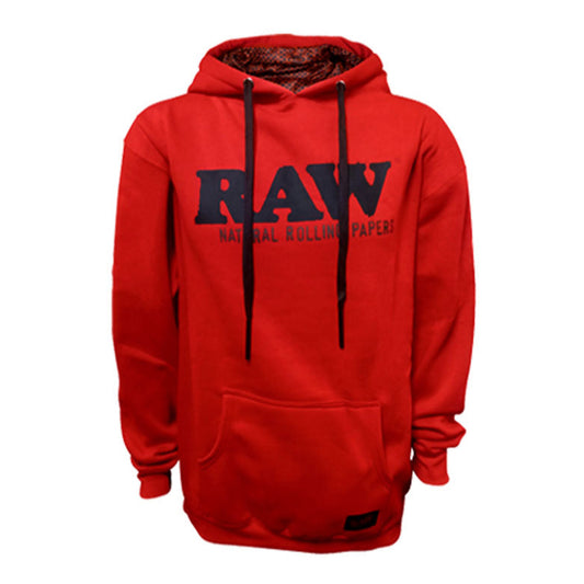 RAW® PULL OVER HOODIE WITH STASH POCKET - RED