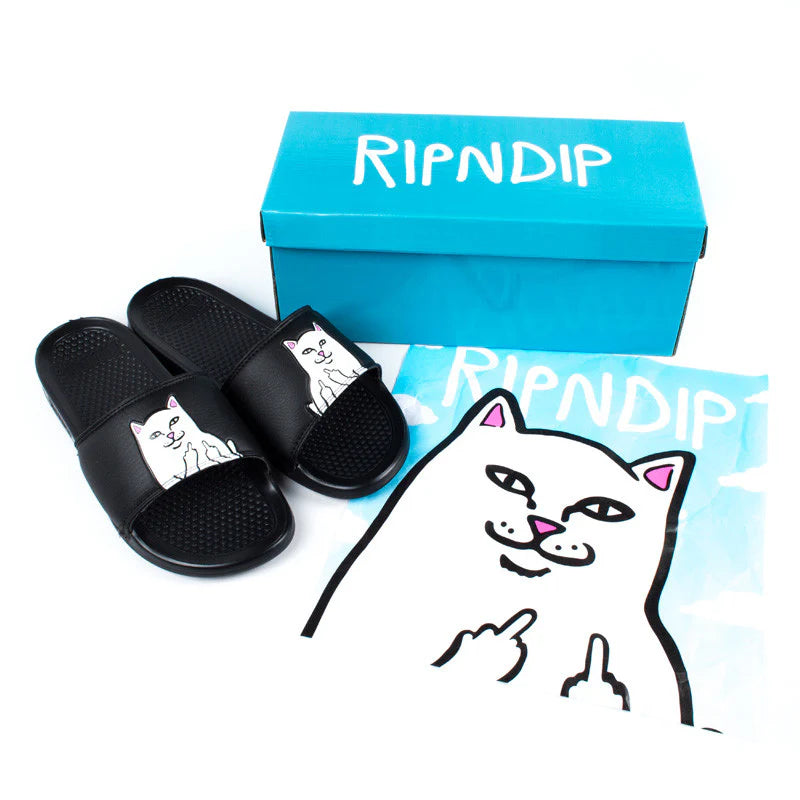RIPNDIP LORD NERMAL SLIDES (BLACK)