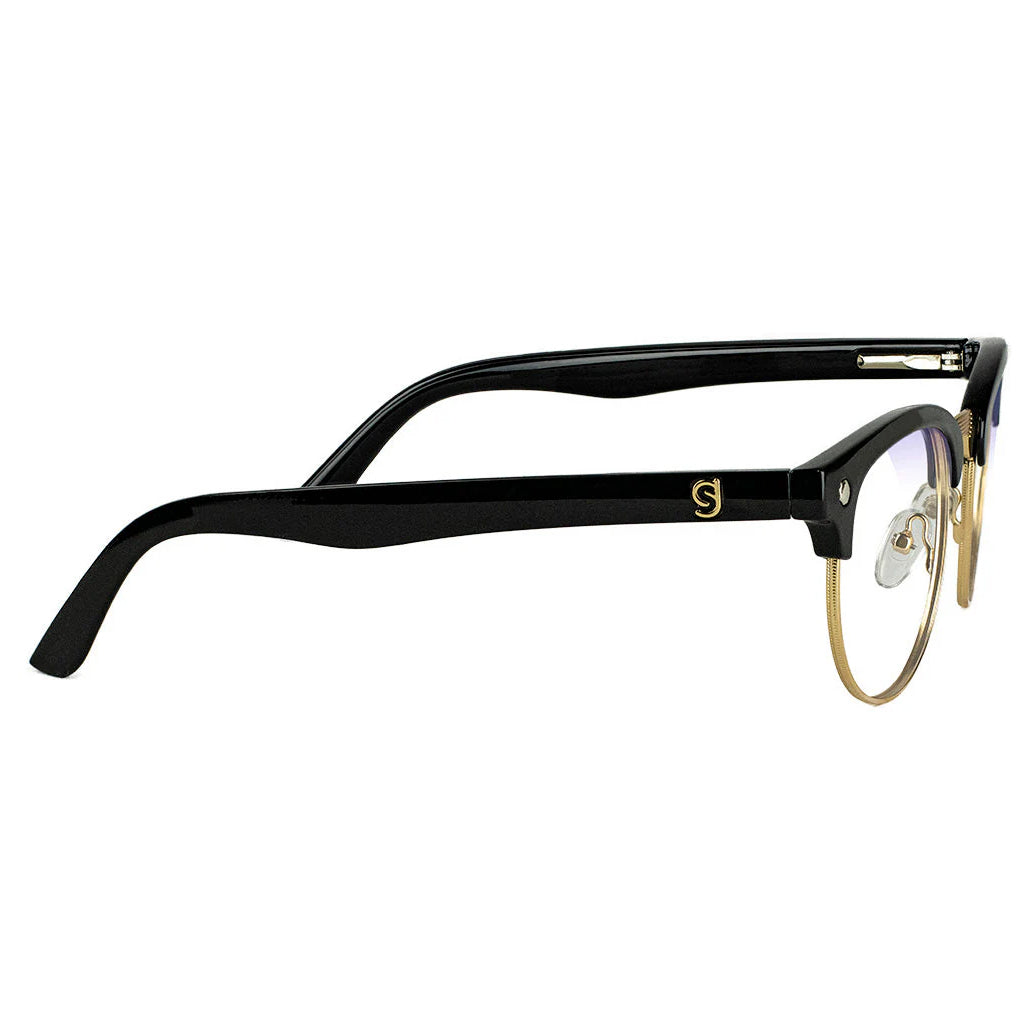 GLASSY MORRISON PREMIUM GAMER GLASSES (BLACK GOLD/CLEAR LENS)