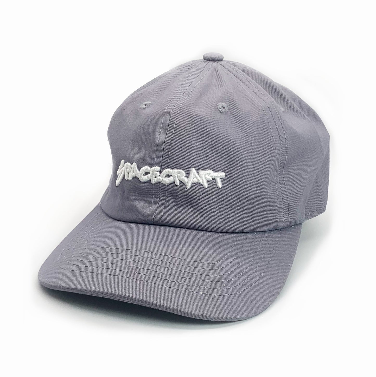 SPACECRAFT SCRIPT LOGO DAD HAT GREY