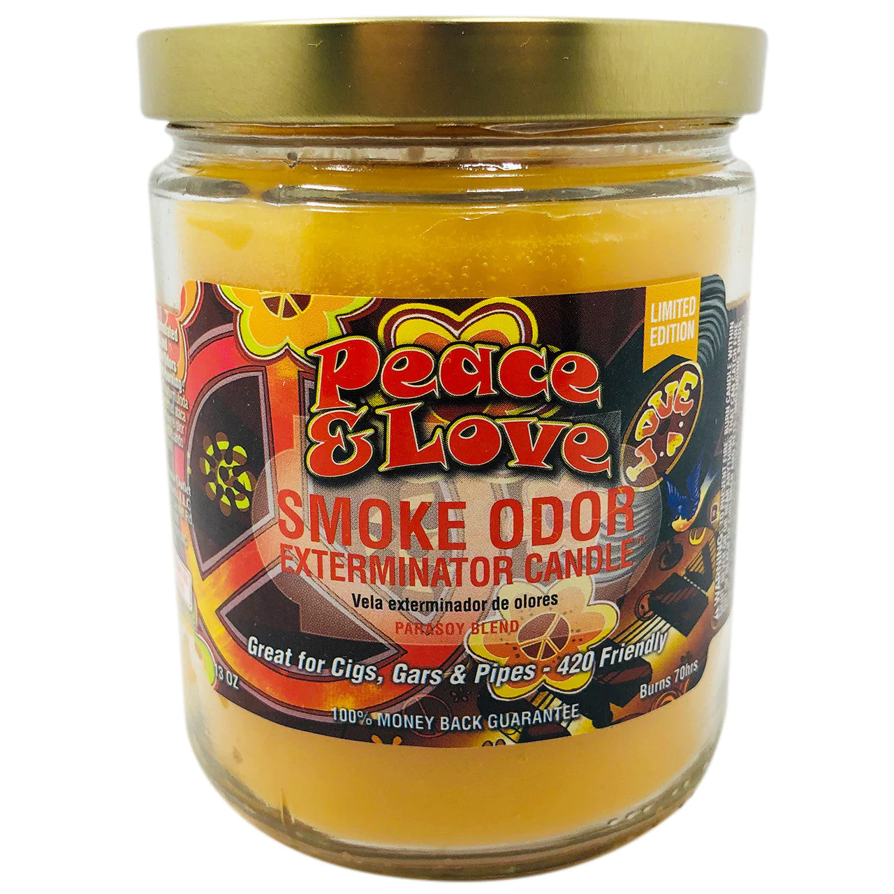 SMOKE ODOR EXTERMINATOR CANDLE 13OZ PEACE & LOVE