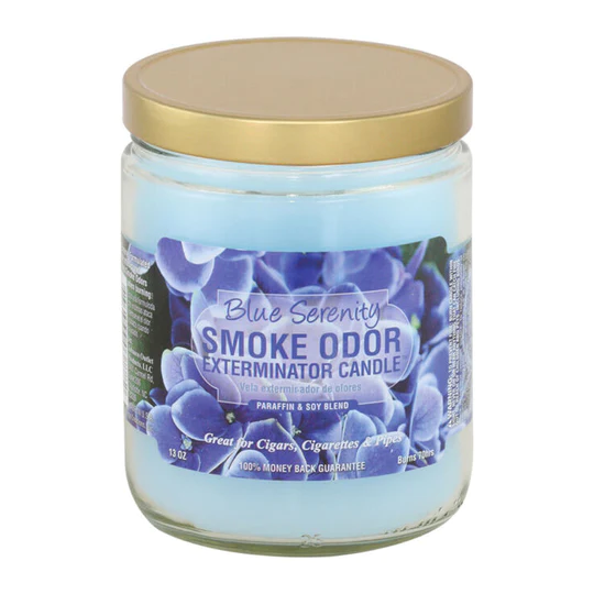 SMOKE ODOR EXTERMINATOR CANDLE 13OZ BLUE SERENITY