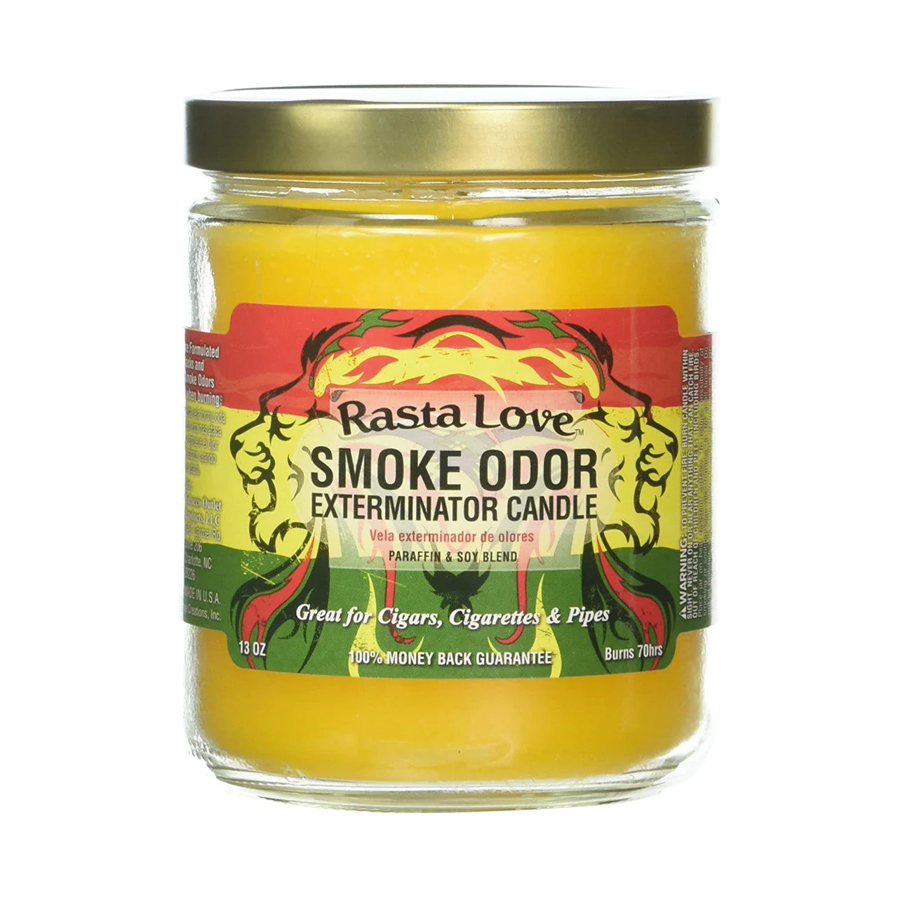 SMOKE ODOR EXTERMINATOR CANDLE 13OZ RASTA LOVE