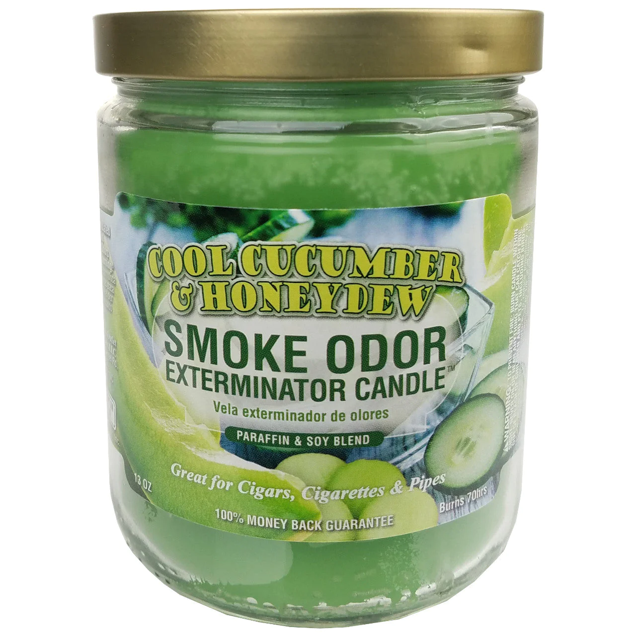 SMOKE ODOR EXTERMINATOR CANDLE 13OZ COOL CUCUMBER & HONEYDEW