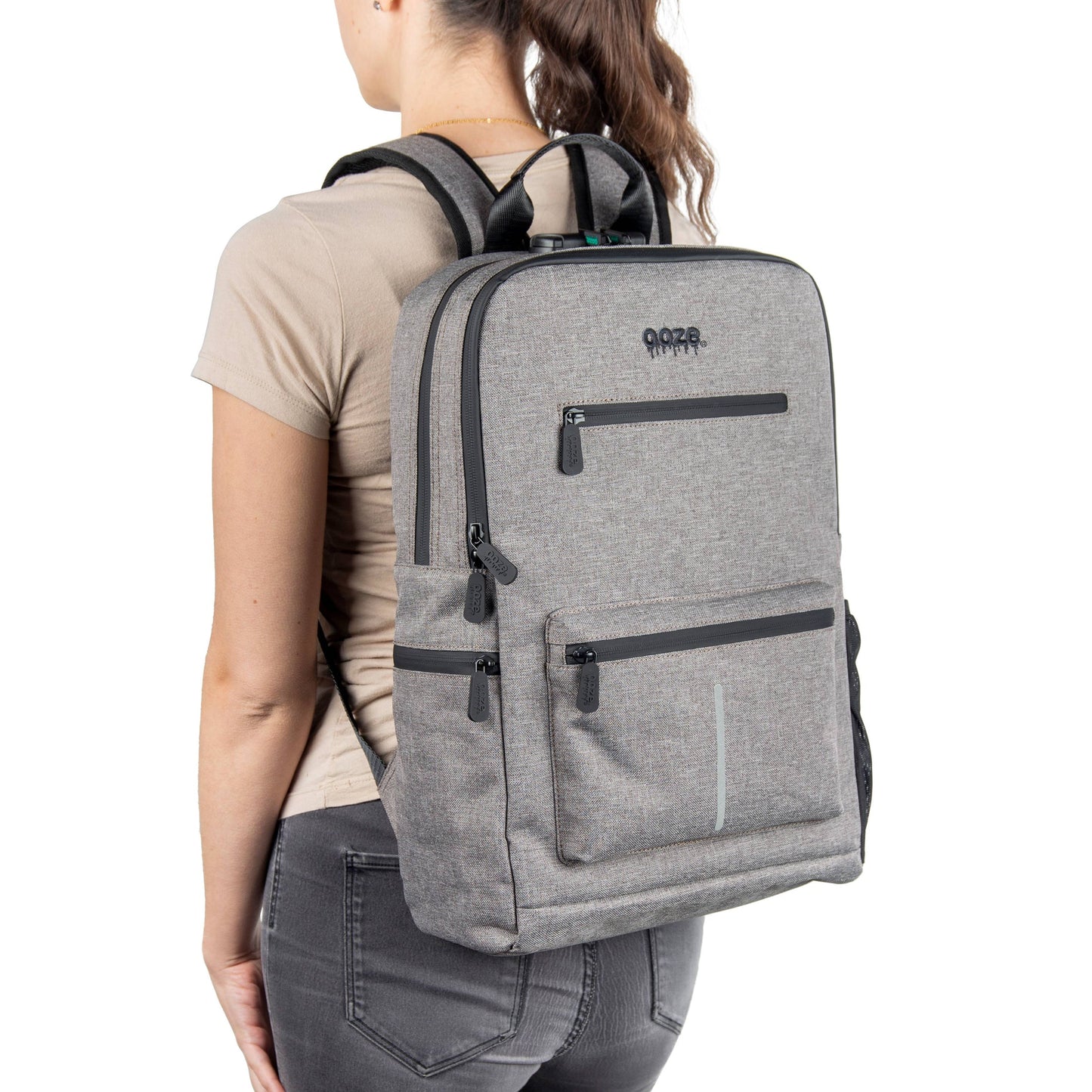 OOZE TRAVELER SMELL PROOF LOCKING BACKPACK - SMOKE GRAY