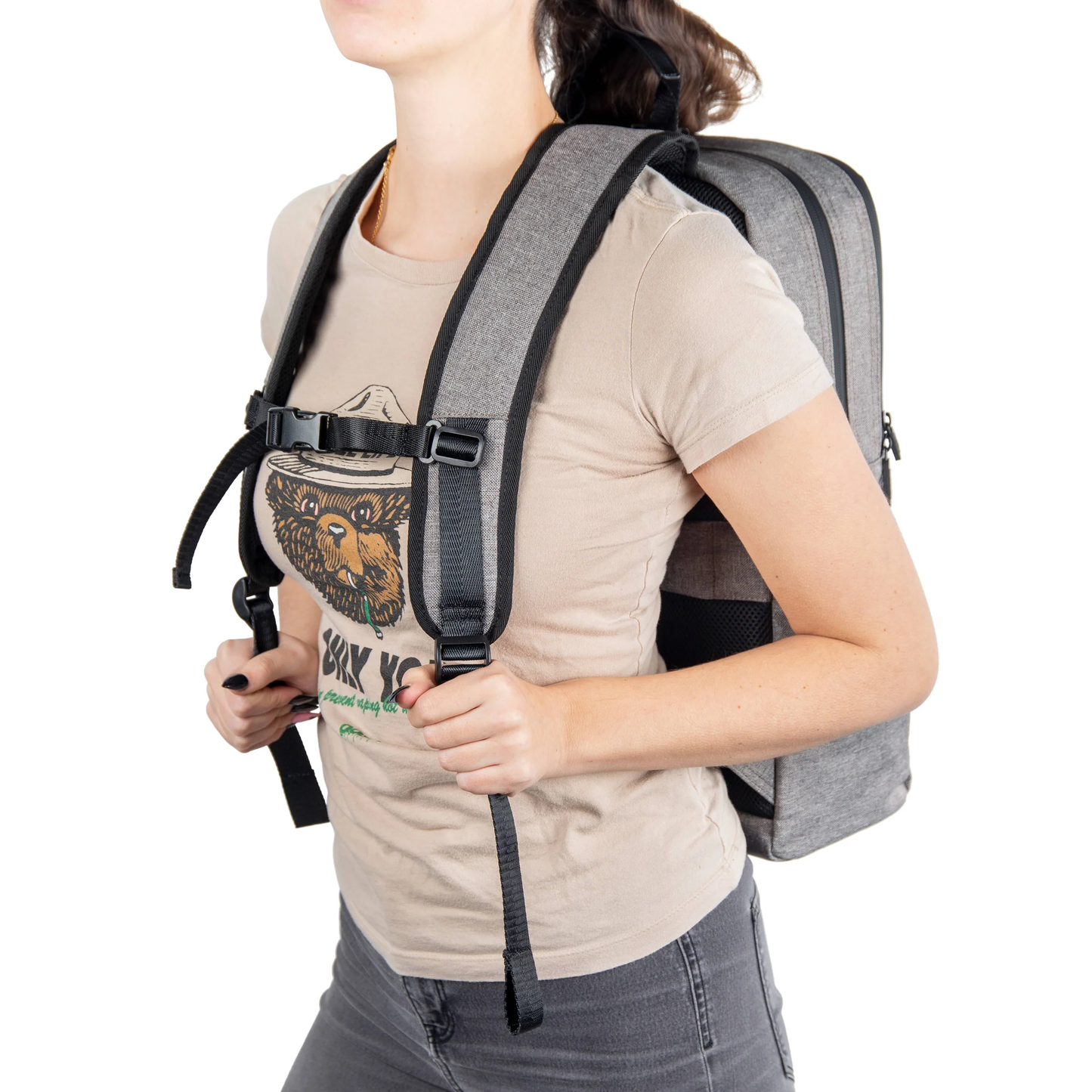 OOZE TRAVELER SMELL PROOF LOCKING BACKPACK - SMOKE GRAY