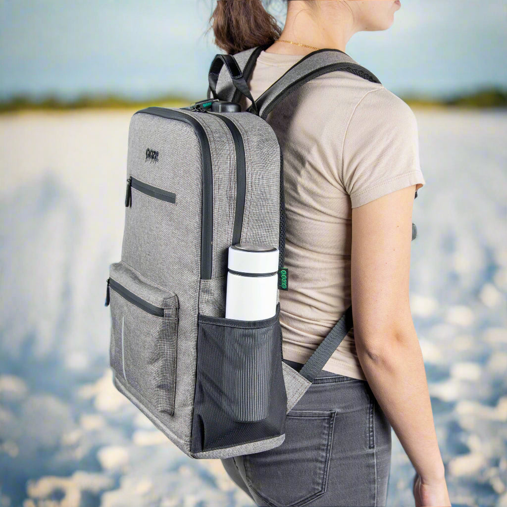 OOZE TRAVELER SMELL PROOF LOCKING BACKPACK - SMOKE GRAY