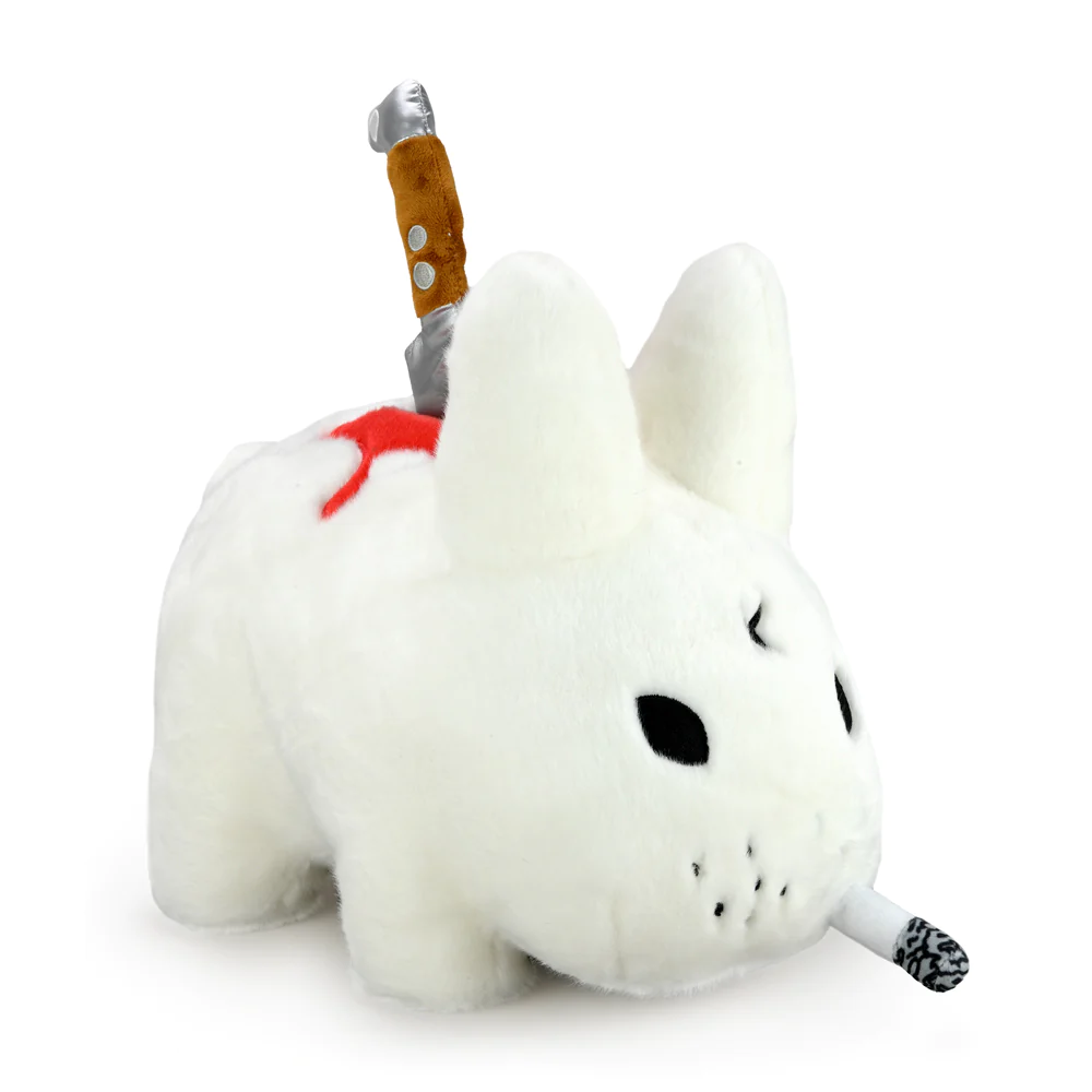 BACKSTAB LABBIT 14" PLUSH BY FRANK KOZIK- WHITE