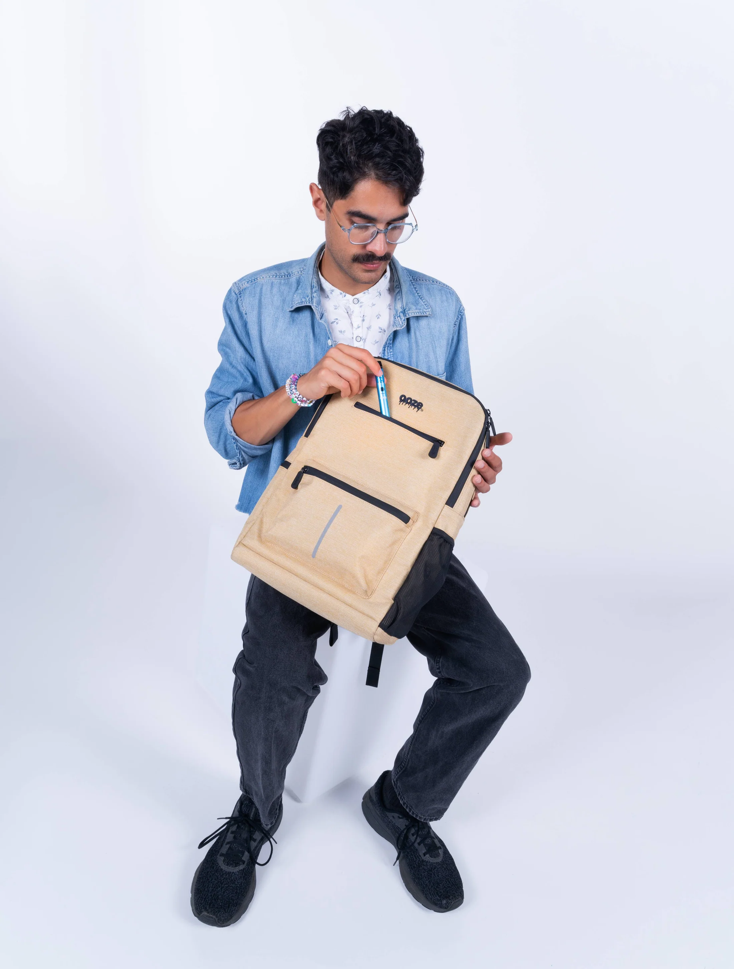 OOZE TRAVELER SMELL PROOF LOCKING BACKPACK - DESERT SAND
