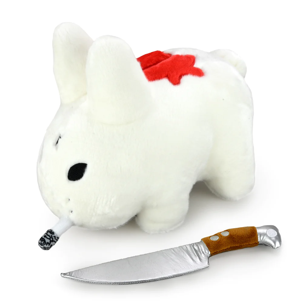 BACKSTAB LABBIT 14" PLUSH BY FRANK KOZIK- WHITE