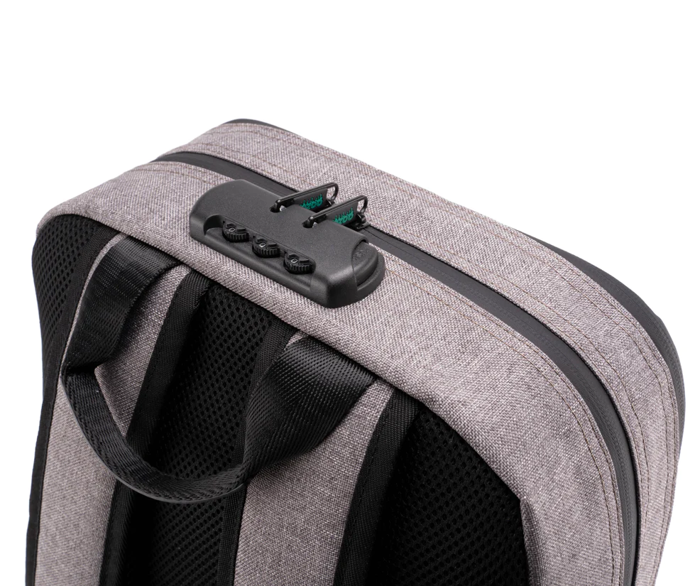 OOZE TRAVELER SMELL PROOF LOCKING BACKPACK - SMOKE GRAY