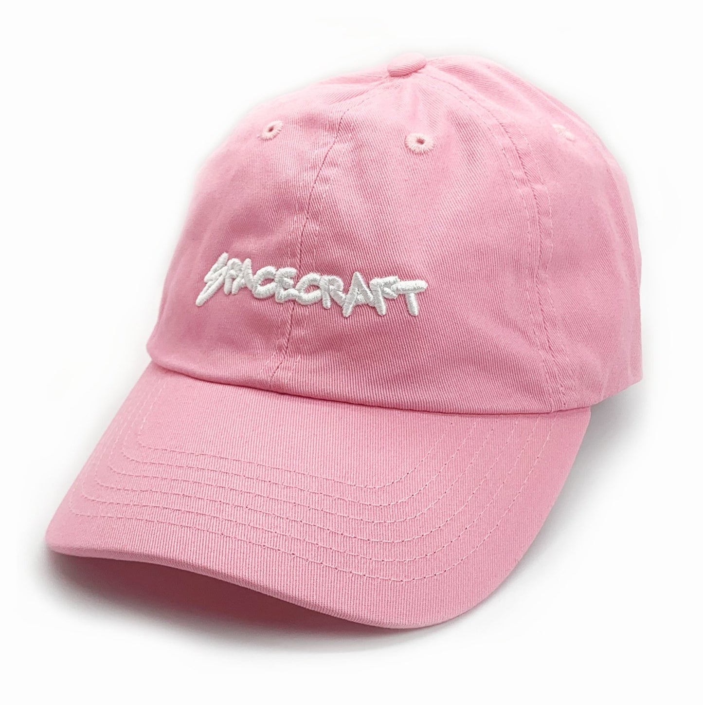 SPACECRAFT SCRIPT LOGO DAD HAT PINK
