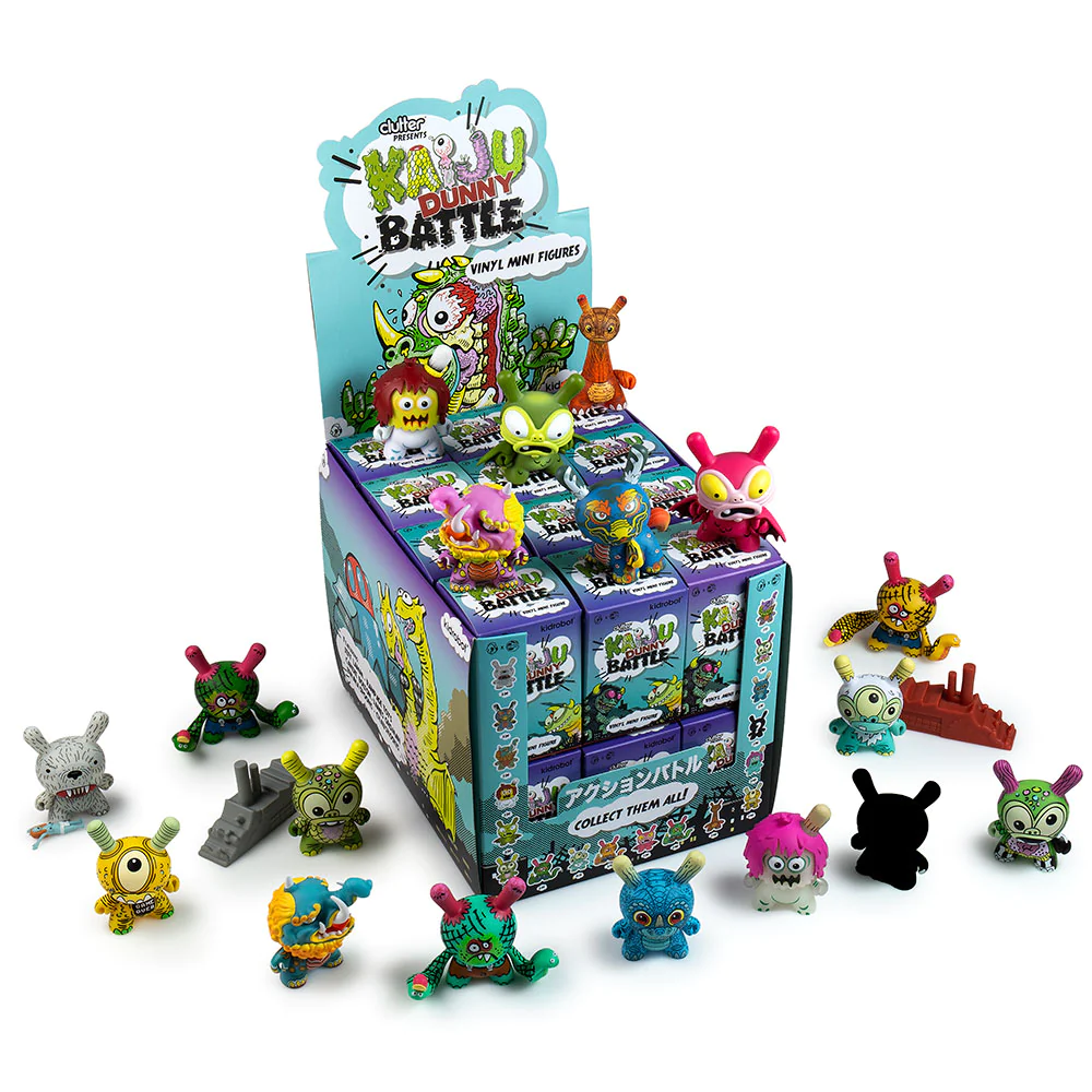 KAIJU DUNNY BATTLE 3" MINI FIGURES BY KIDROBOT X CLUTTER
