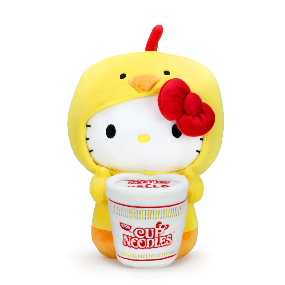 HELLO KITTY - MEDIUM PLUSH - NISSIN CUP NOODLES X HELLO KITT CHICKEN CUP NOODLE