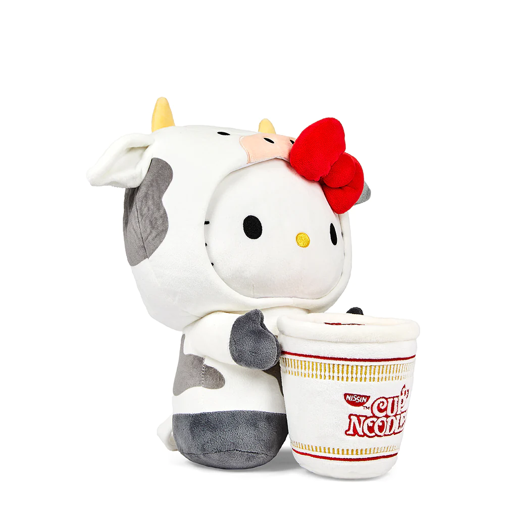 NISSIN CUP NOODLES & HELLO KITTY BEEF CUP 16" INTERACTIVE PLUSH BY KIDROBOT