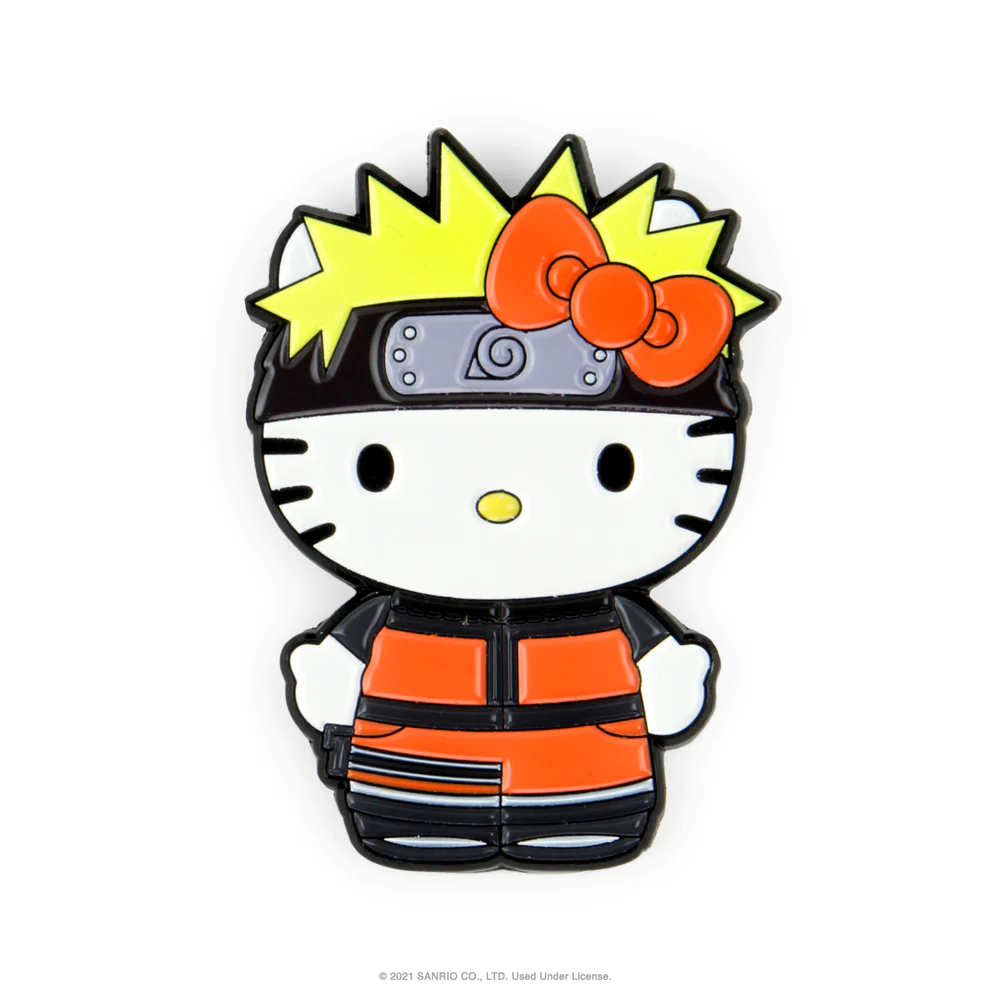 NARUTO X HELLO KITTY 1.5" ENAMEL PIN SET KIDROBOT