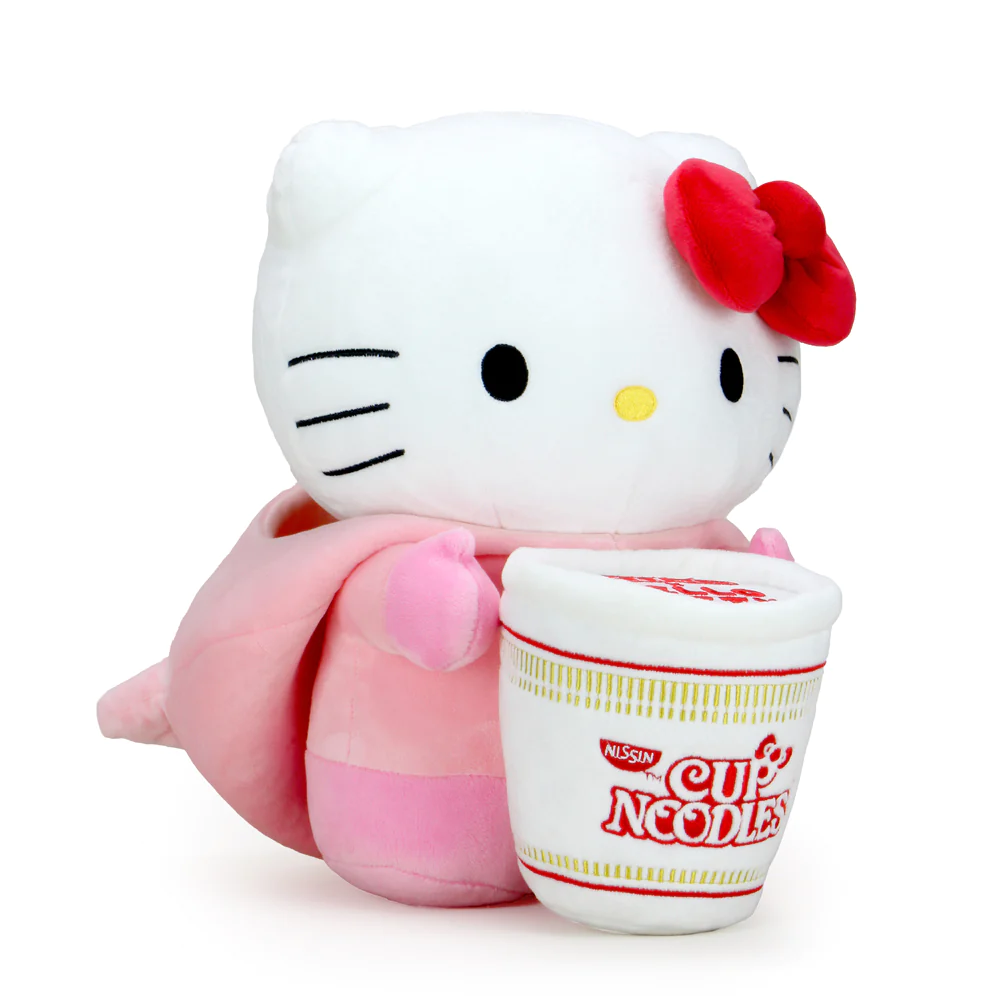 HELLO KITTY - MEDIUM PLUSH - NISSIN CUP NOODLES X HELLO KITT PORK CUP NOODLE