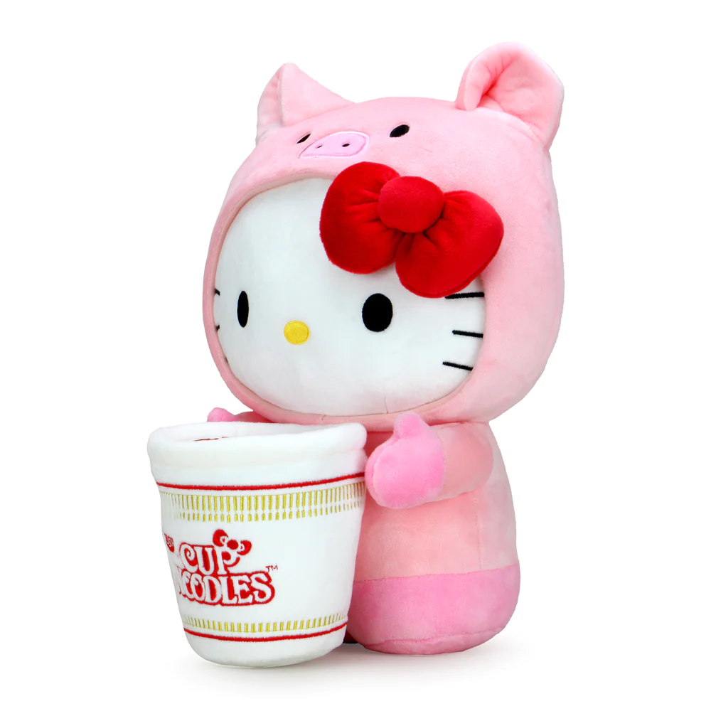 HELLO KITTY - MEDIUM PLUSH - NISSIN CUP NOODLES X HELLO KITT PORK CUP NOODLE