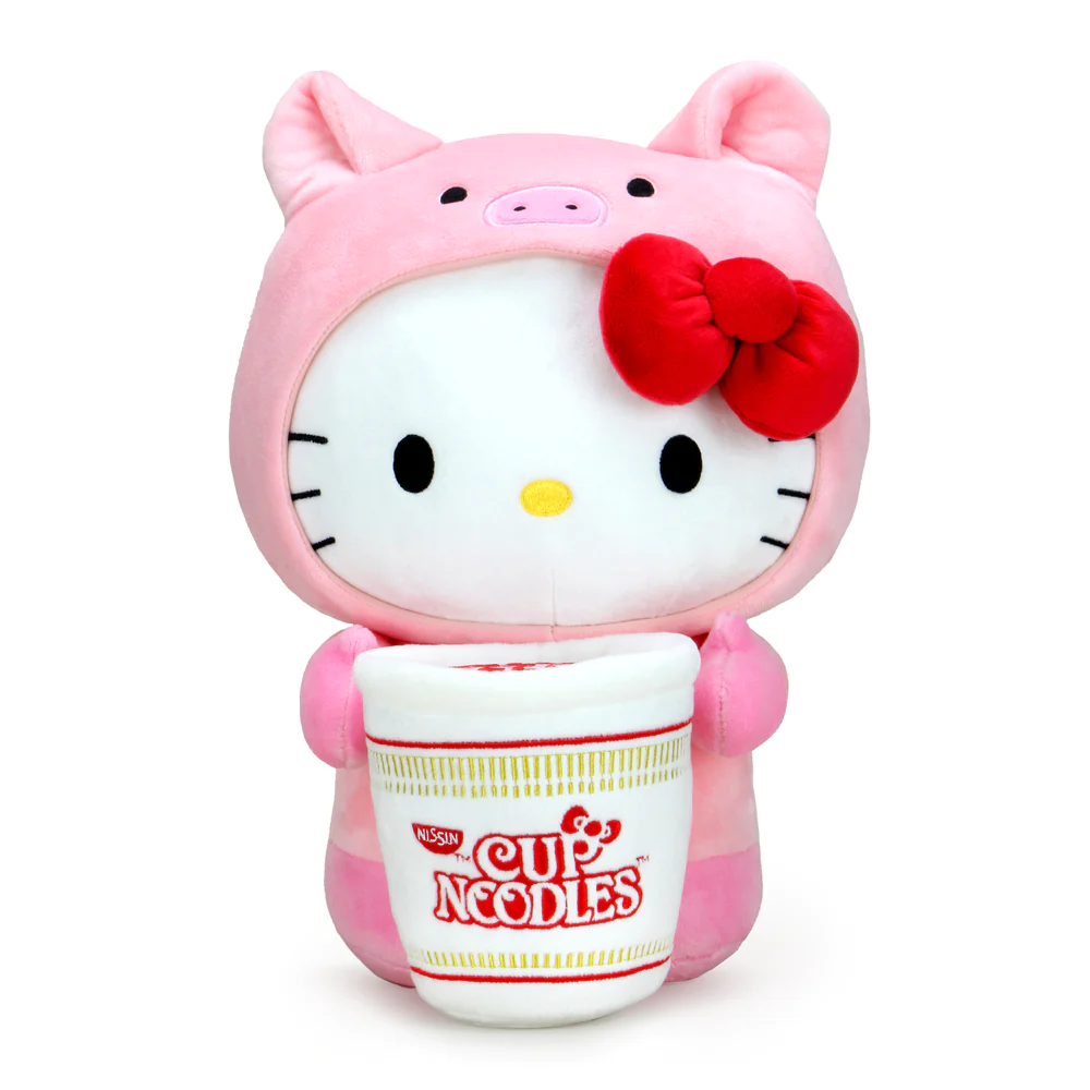 HELLO KITTY - MEDIUM PLUSH - NISSIN CUP NOODLES X HELLO KITT PORK CUP NOODLE