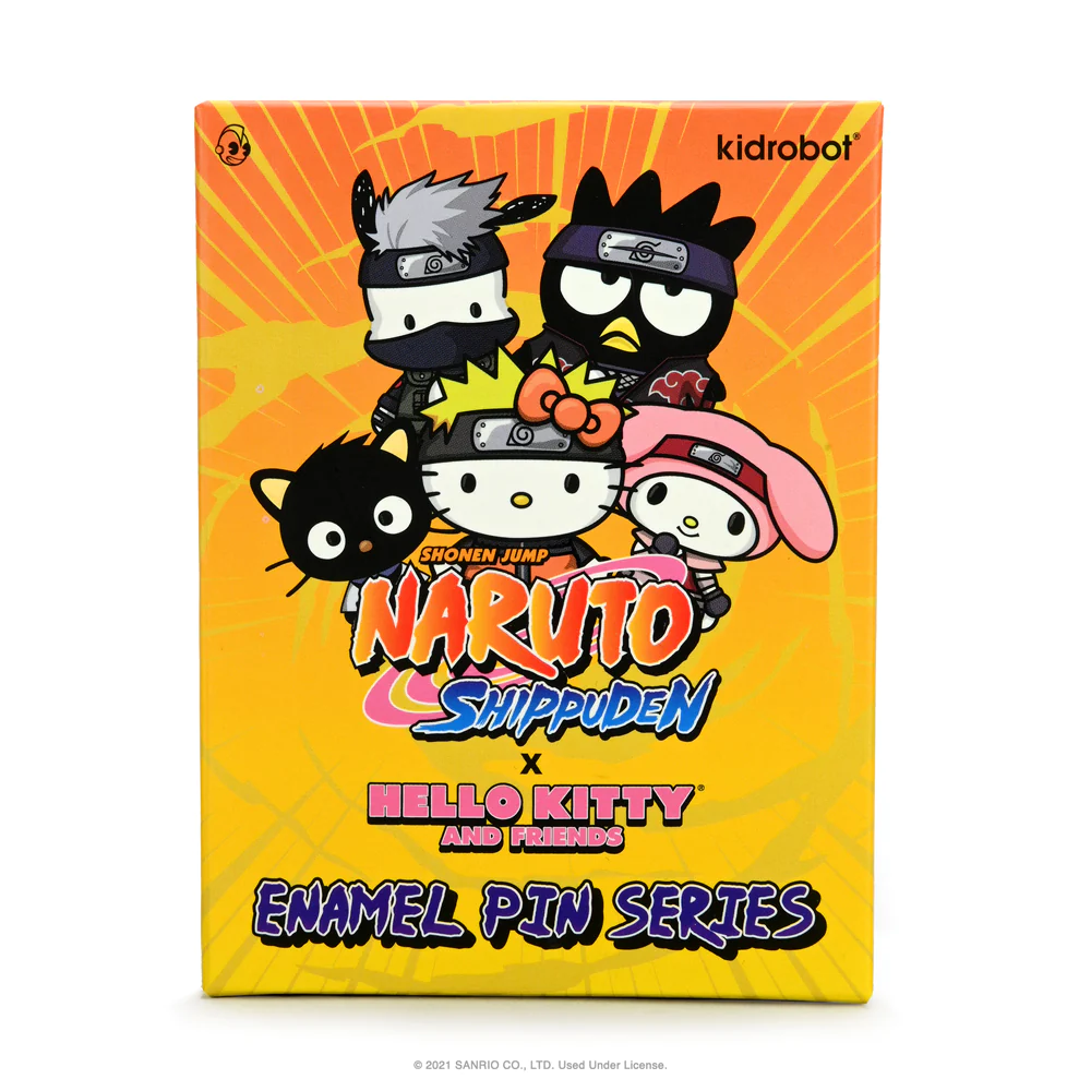 NARUTO X HELLO KITTY 1.5" ENAMEL PIN SET KIDROBOT