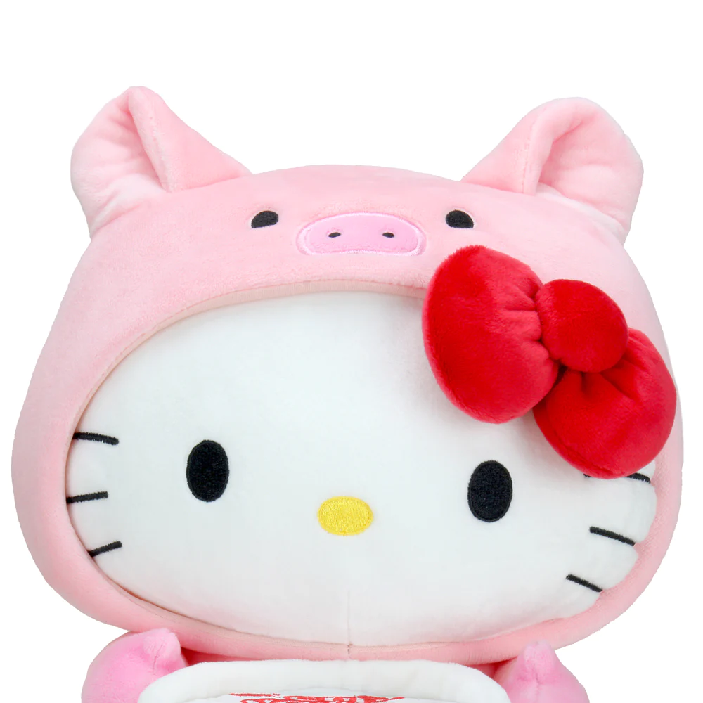 HELLO KITTY - MEDIUM PLUSH - NISSIN CUP NOODLES X HELLO KITT PORK CUP NOODLE