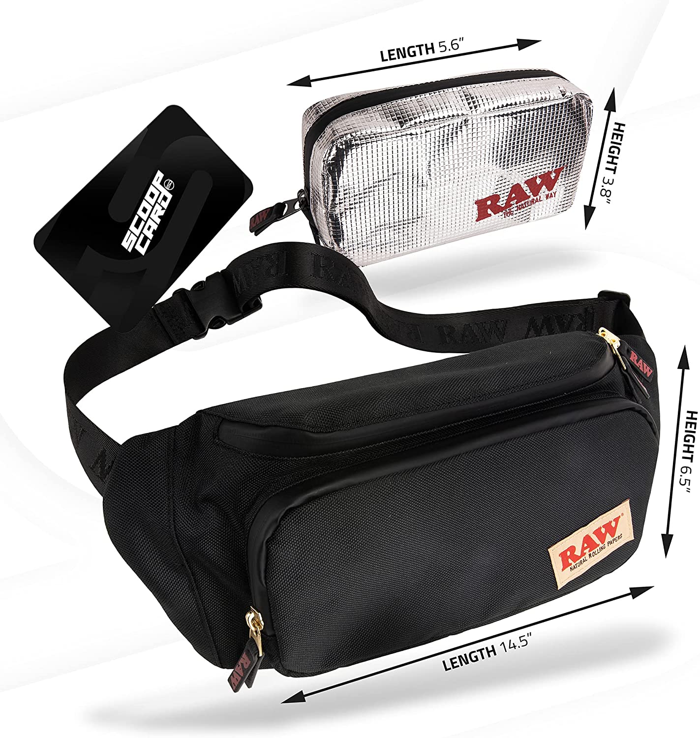 RAW® - X ROLLING PAPERS SMELL PROOF SLING BAG