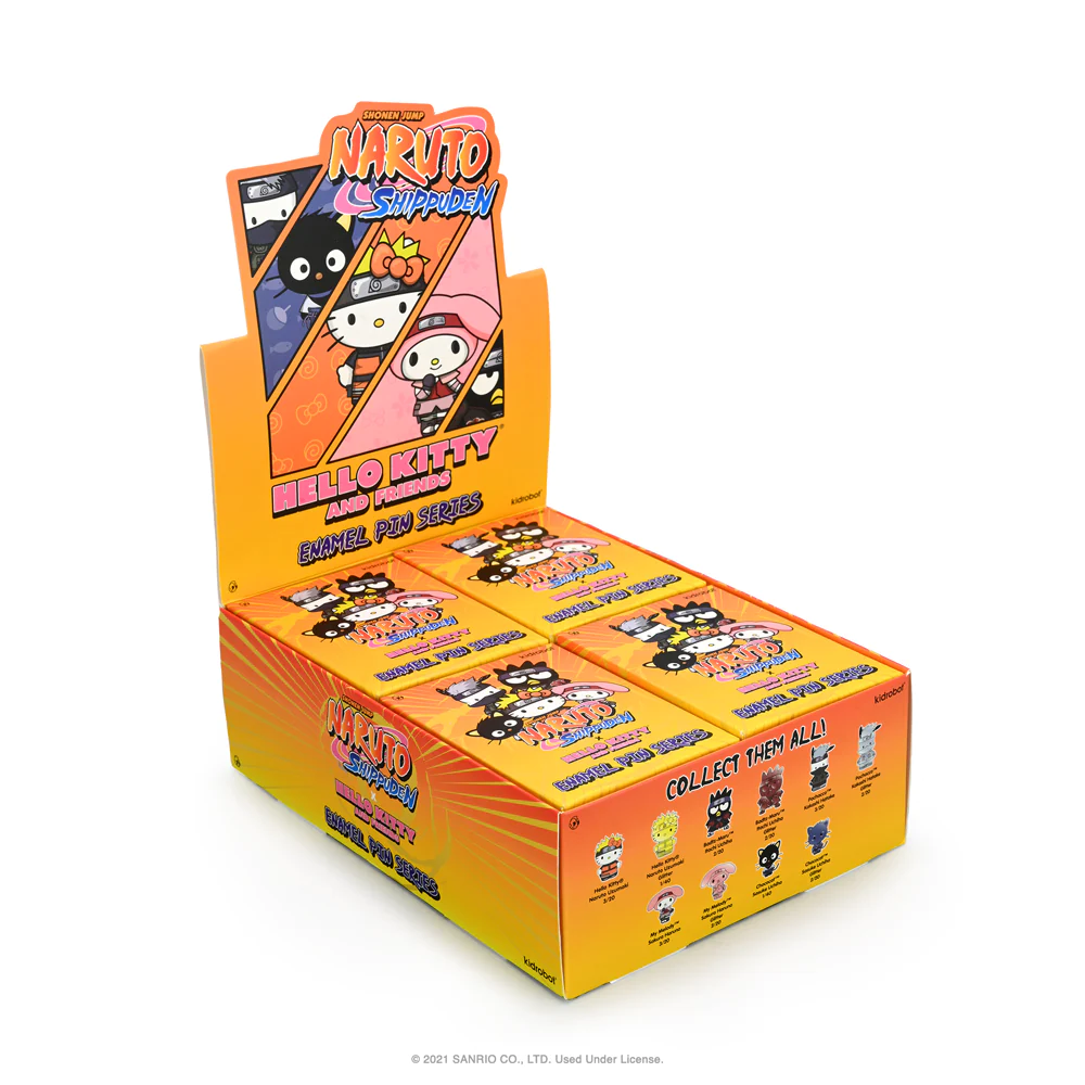 NARUTO X HELLO KITTY 1.5" ENAMEL PIN SET KIDROBOT