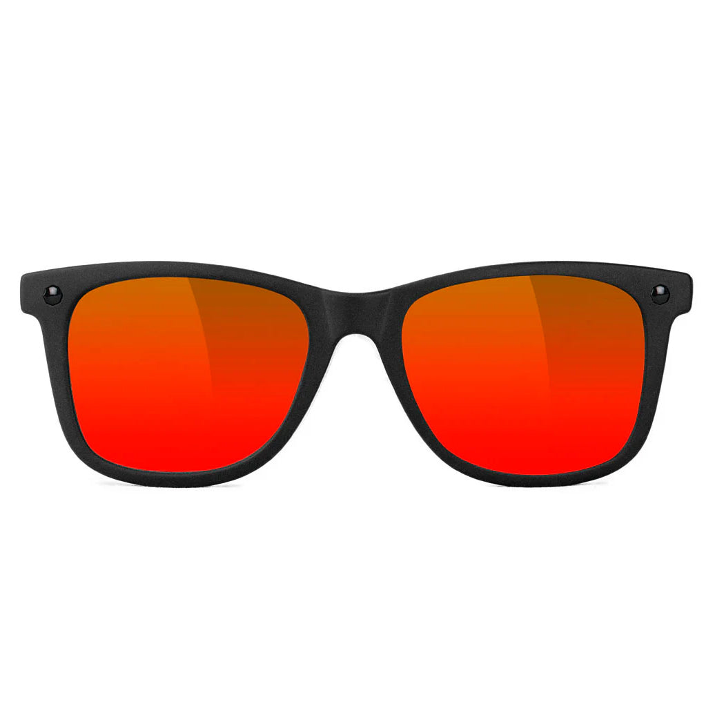 GLASSY MIKEMO PREMIUM POLARIZED SUNGLASSES (MATTE BLACKOUT/RED MIRROR)