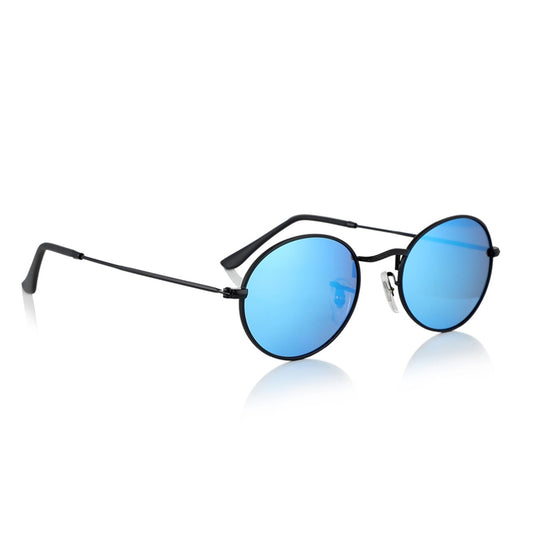GLASSY CAMPBELL POLARIZED SUNGLASSES (BLACK/BLUE MIRROR)