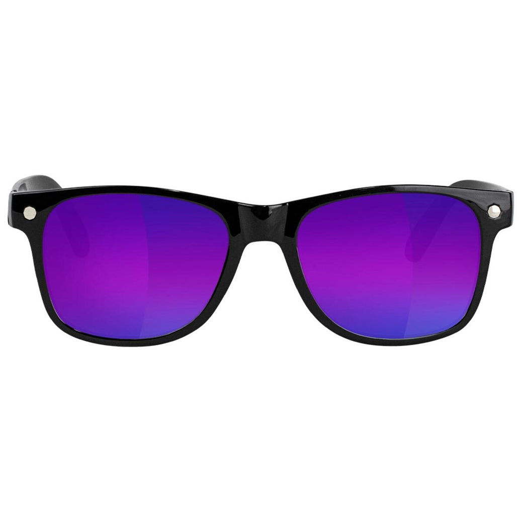 GLASSY LEONARD POLARIZED SUNGLASSES (BLACK/BLUE MIRROR)