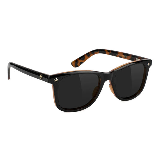 GLASSY MIKEMO PREMIUM POLARIZED SUNGLASSES (BLACK/TORTOISE)