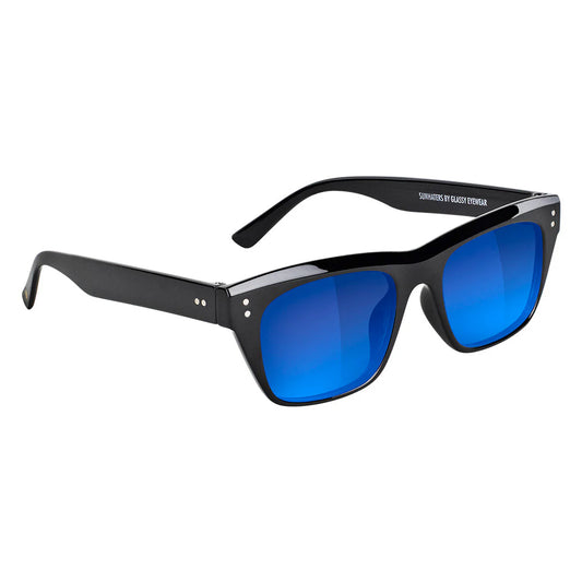 GLASSY SANTOS POLARIZED SUNGLASSES (BLACK/BLUE LENS)
