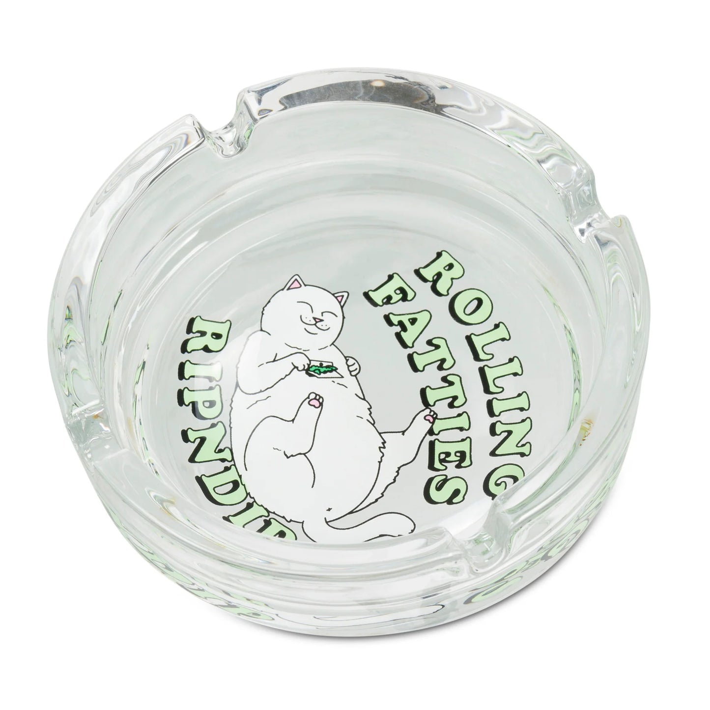 RIPNDIP ROLLING FATTIES ASHTRAY (CLEAR)