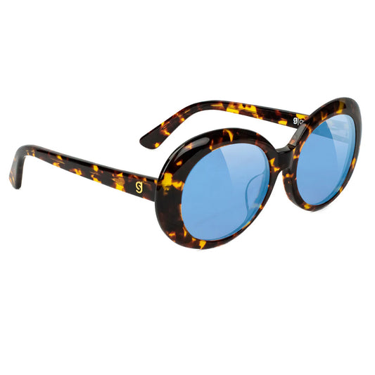 GLASSY BURT PLUS PREMIUM POLARIZED SUNGLASSES (TORTOISE/BLUE LENS)