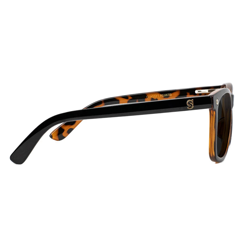 GLASSY MIKEMO PREMIUM POLARIZED SUNGLASSES (BLACK/TORTOISE)